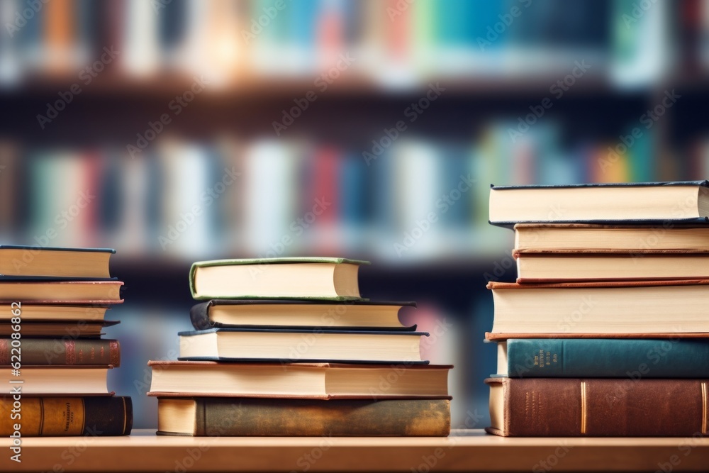 Books symbol of knowledge. Back to school concept. Background with selective focus and copy space Books symbol of knowledge. Back to school concept. Background with selective focus and copy space