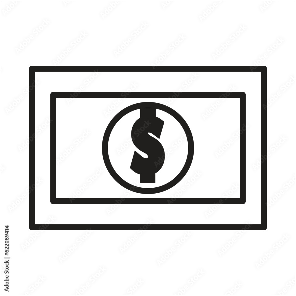 money vector icon line template money vector icon line template