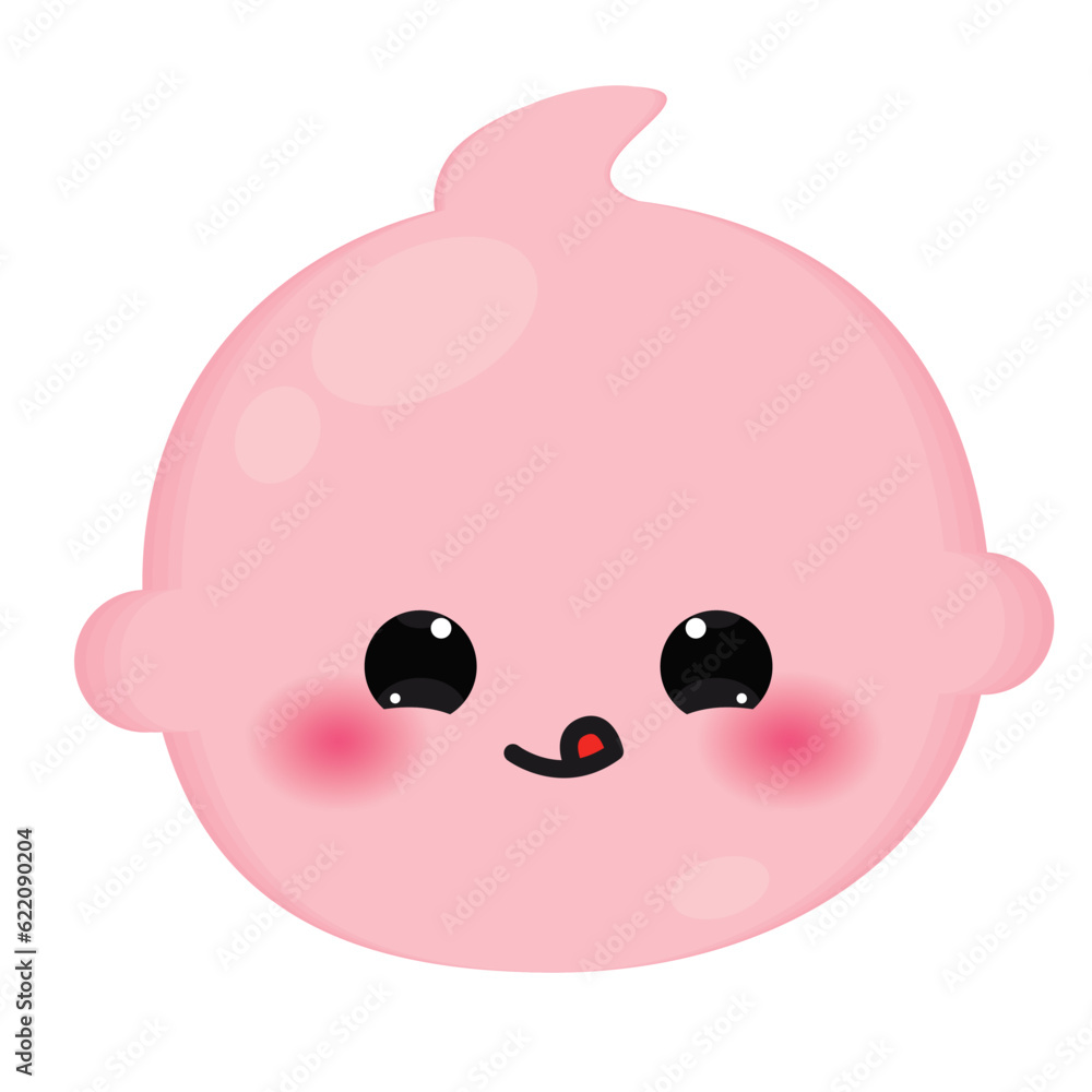 Isolated cute happy baby emoji icon Vector Isolated cute happy baby emoji icon Vector