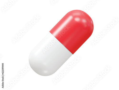 Pills icon vector 3d render illustration