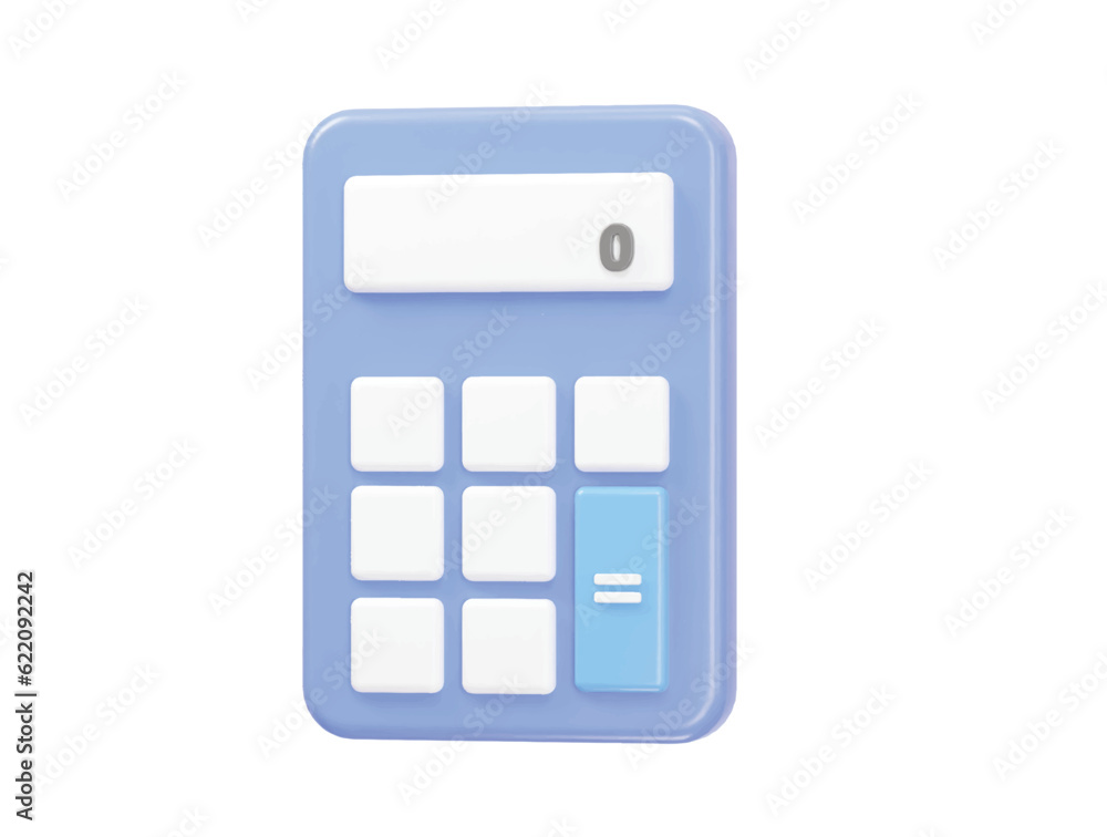 Calculator icon vector 3d illustration Calculator icon vector 3d illustration