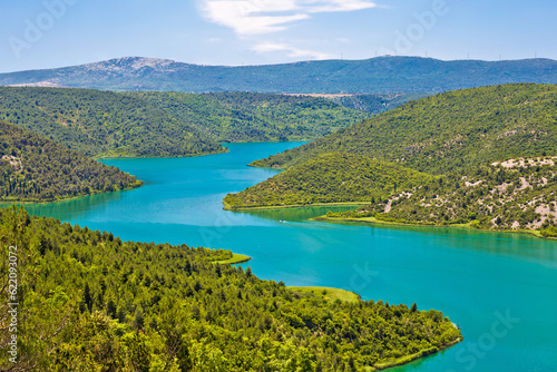 Krka river national park view  inner Dalmatia  Croatia