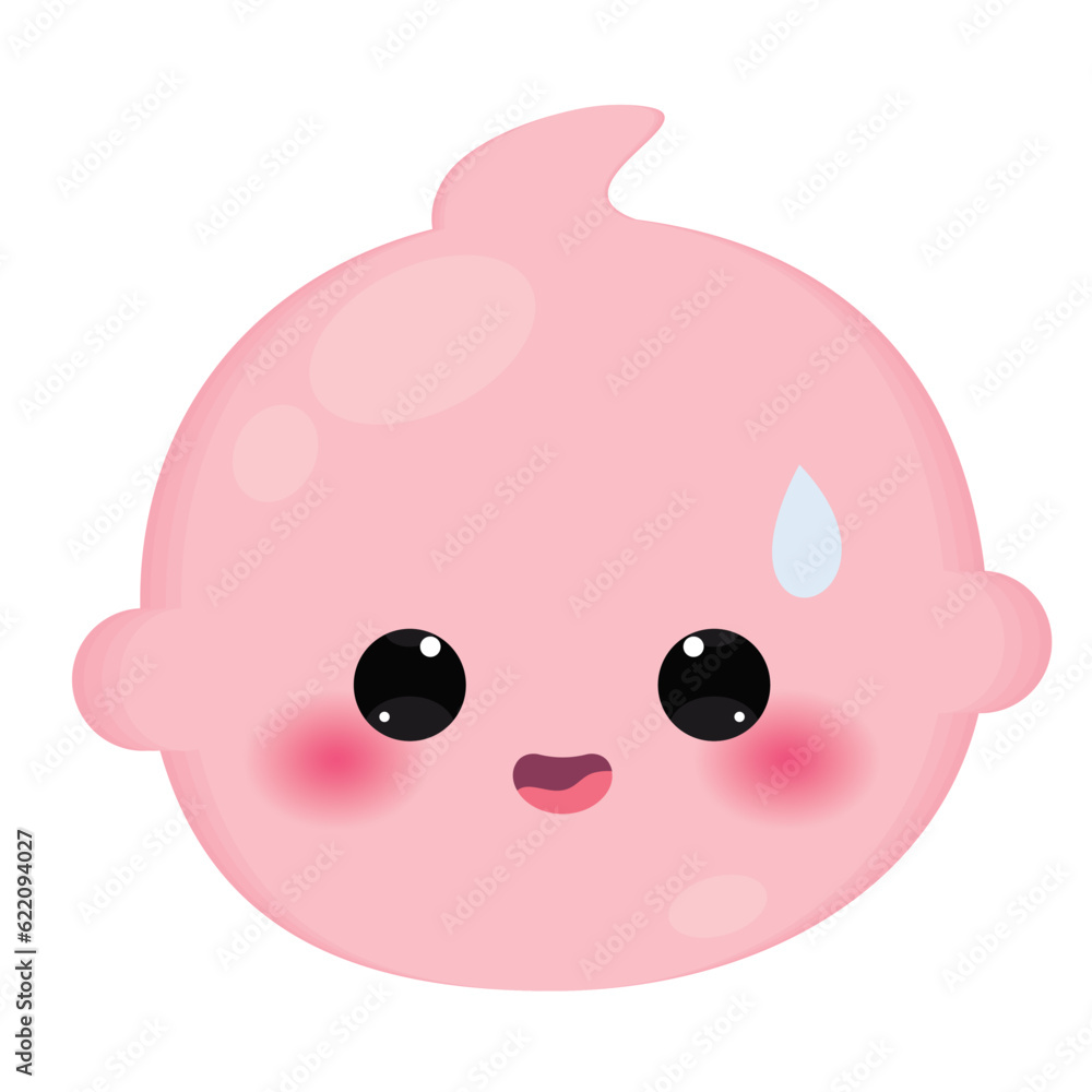 Isolated cute happy baby emoji icon Vector Isolated cute happy baby emoji icon Vector
