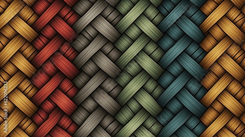 Basketweave pattern. Weaving pattern. In style of vector illustration. Generative AI