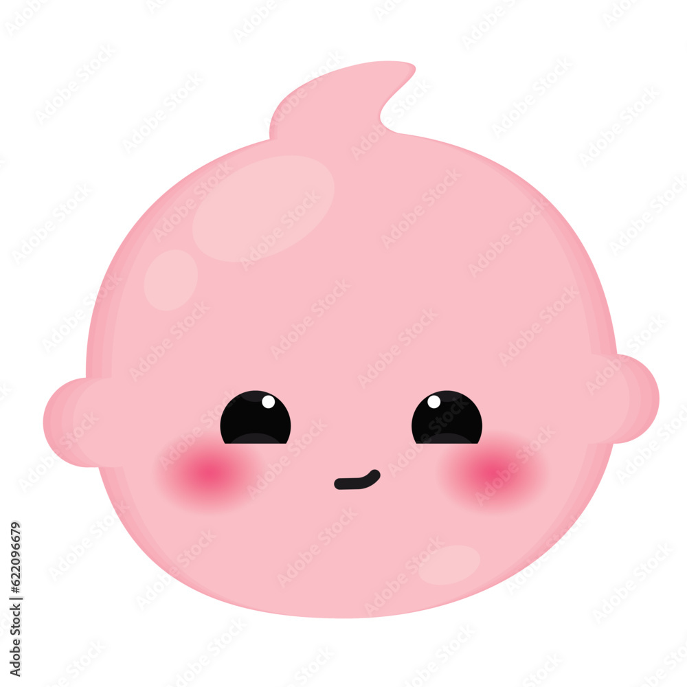Isolated cute happy baby emoji icon Vector Isolated cute happy baby emoji icon Vector