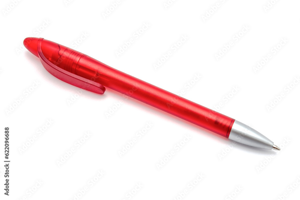 Red pen isolated on white background Red pen isolated on white background