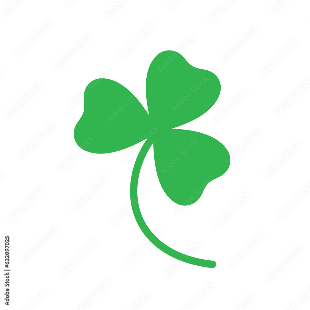 Three leaf clover icon. Symbol of Ireland and good luck. Attribute of the Irish Leprechaun. Three leaf clover icon. Symbol of Ireland and good luck. Attribute of the Irish Leprechaun.