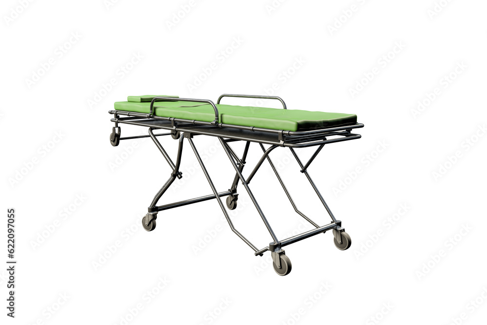 emergency stretcher isolated on white background emergency stretcher isolated on white background