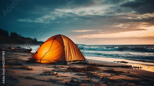 Experience beachside camping under the stars