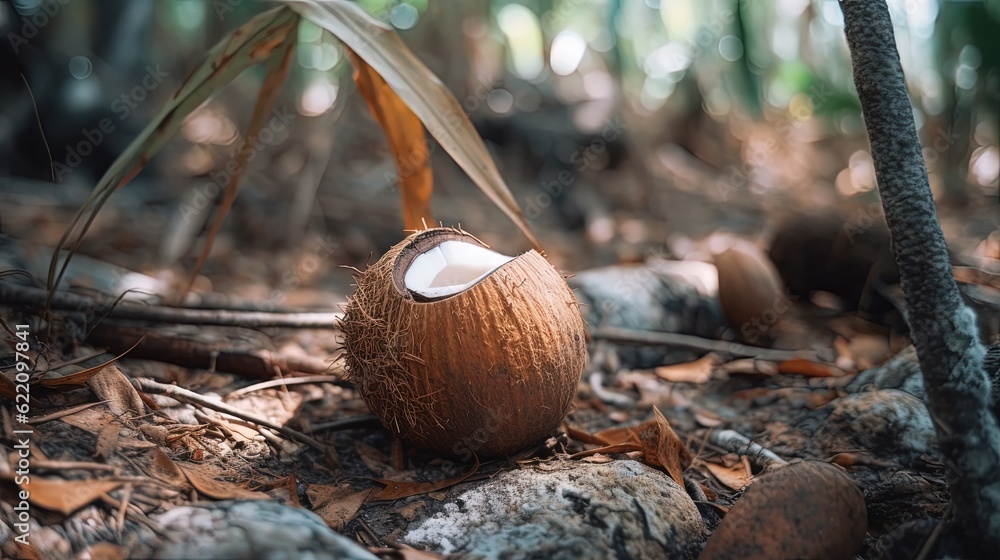 Obraz premium Coconut. Generative AI