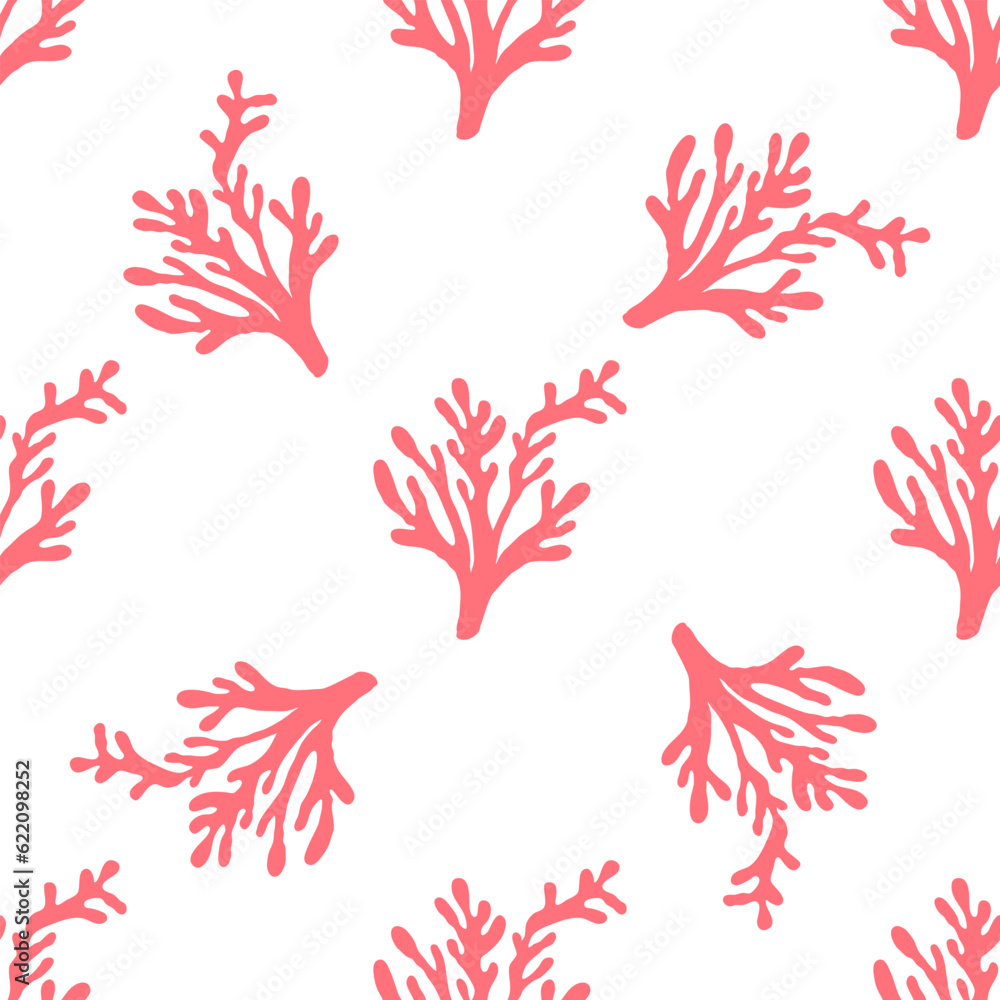 Seamless summer color pattern of abstract shapes.Sea corals. Background design, packaging, fabric. Vector illustration... Seamless summer color pattern of abstract shapes.Sea corals. Background design, packaging, fabric. Vector illustration...