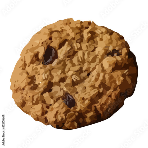 Sweet cookie snack with raisins