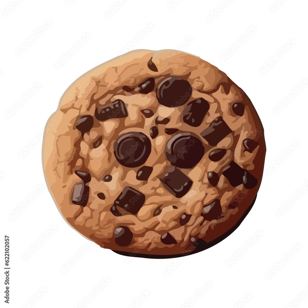 Fototapeta premium chocolate cookie dessert icon design