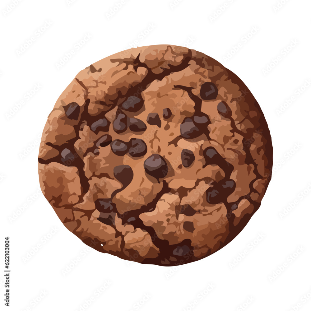 Organic chocolate cookie, gourmet dessert snack Organic chocolate cookie, gourmet dessert snack