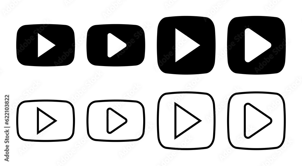 Play Icon set illustration. Play button sign and symbol Play Icon set illustration. Play button sign and symbol
