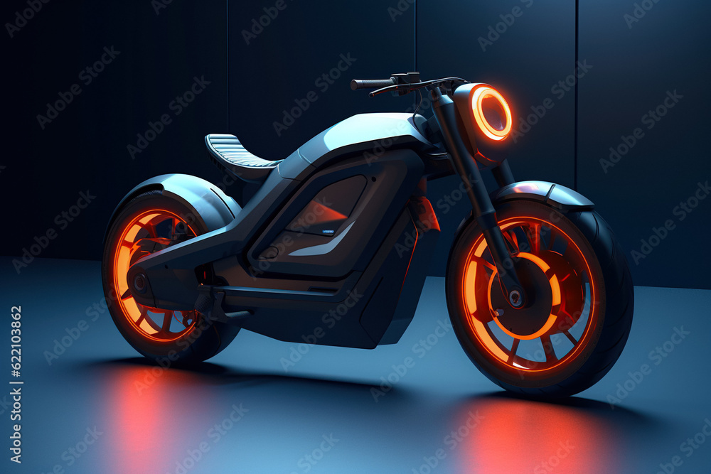 custom made wallpaper toronto digitalBike Concept Design. Futuristic Gold Mechanic Model, Glowing Luxury Nightlife Speed Vehicle for High Performance, Graphic Transport Design. Generative AI