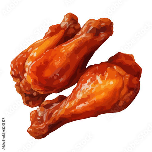 Grilled chicken leg, healthy meal