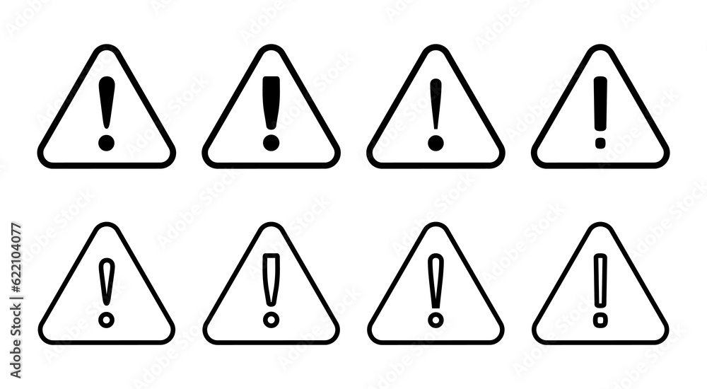 Exclamation danger sign illustration. attention sign and symbol. Hazard warning attention sign Exclamation danger sign illustration. attention sign and symbol. Hazard warning attention sign