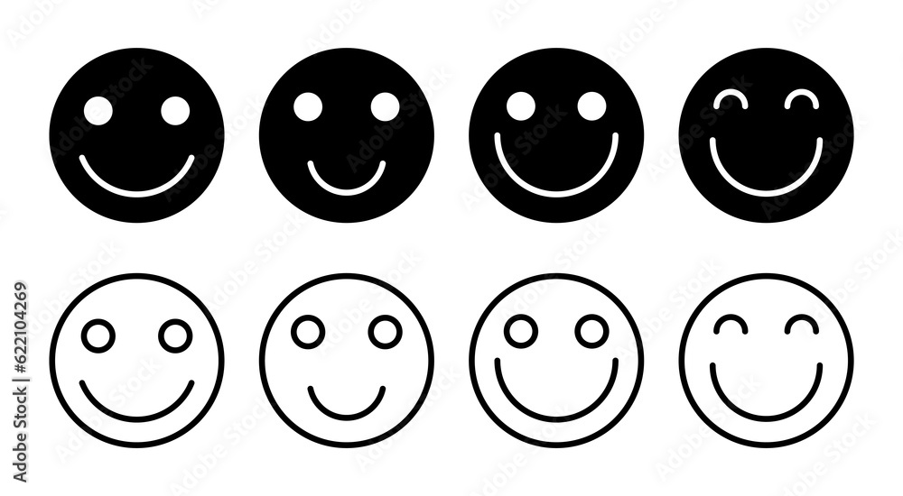 smile icon set illustration. smile emoticon icon. feedback sign and symbol smile icon set illustration. smile emoticon icon. feedback sign and symbol