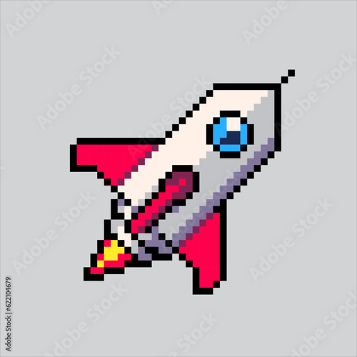 Pixel art illustration Rocket. Pixelated Rocket. Rocket space icon pixelated
for the pixel art game and icon for website and video game. old school retro.