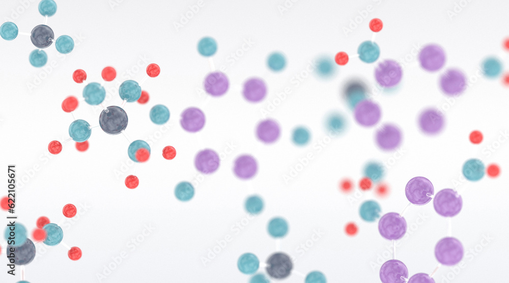 Benzol chemical molecules micro background. 3D illustration Benzol chemical molecules micro background. 3D illustration