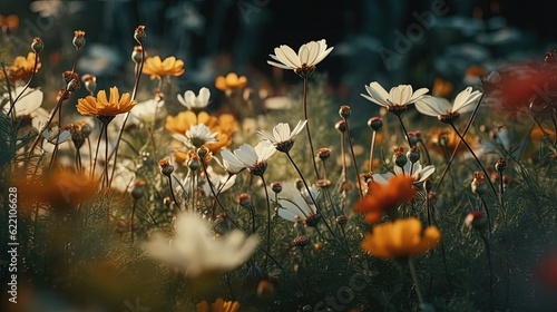 Mesmerizing floral background. Flowers. Generative AI