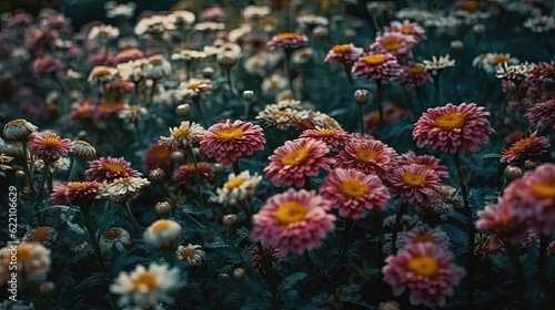 Mesmerizing floral background. Flowers. Generative AI