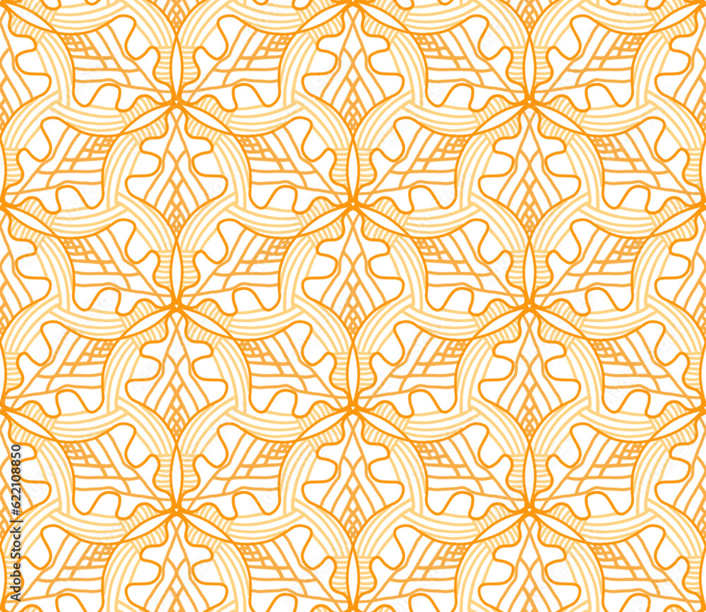 Seamless Pattern Yellow Geometric Ornament Seamless Pattern Yellow Geometric Ornament