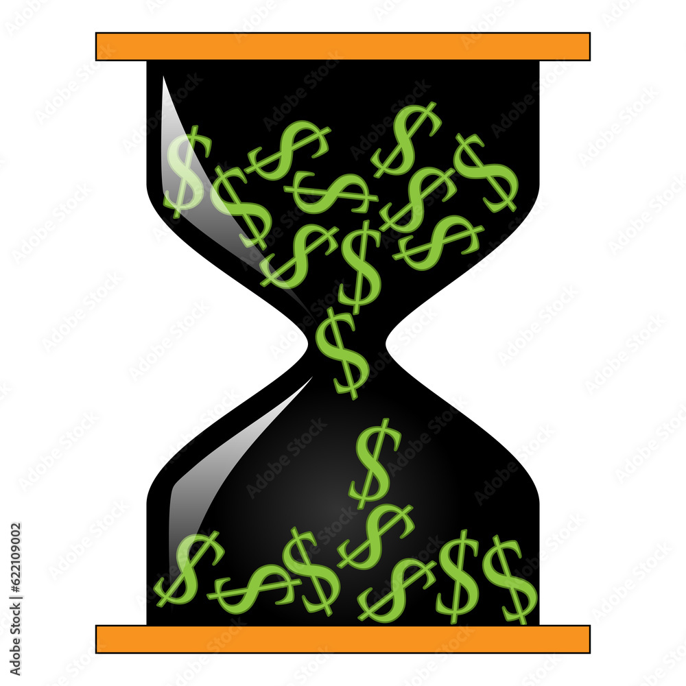 Illustration of an hourglass on a white background. Illustration of an hourglass on a white background.