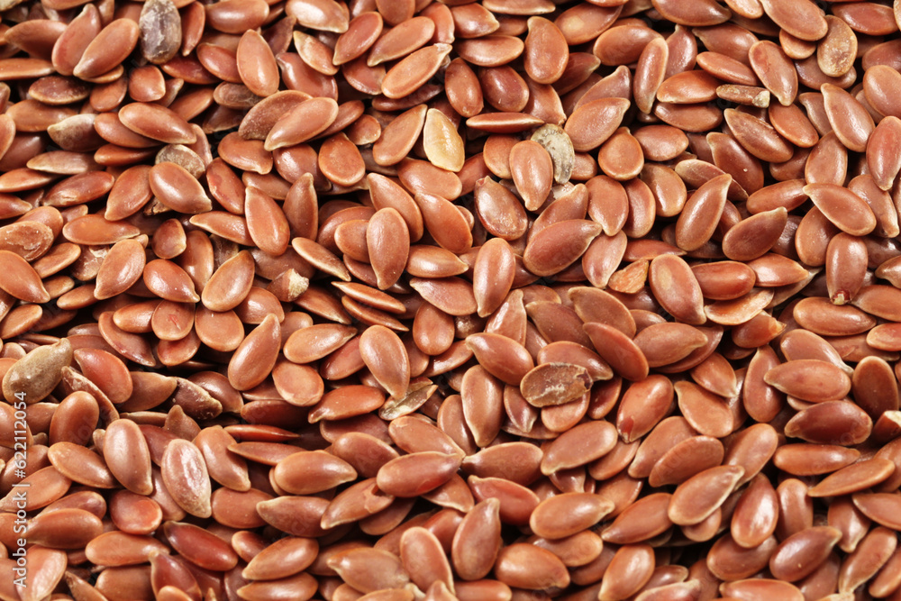 A super macro image of brown flax seeds A super macro image of brown flax seeds