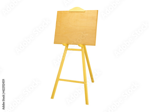 empty picture frame waiting for your art work on wooden easel