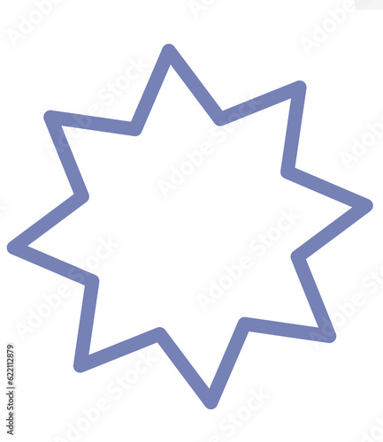  blue eight-pointed star