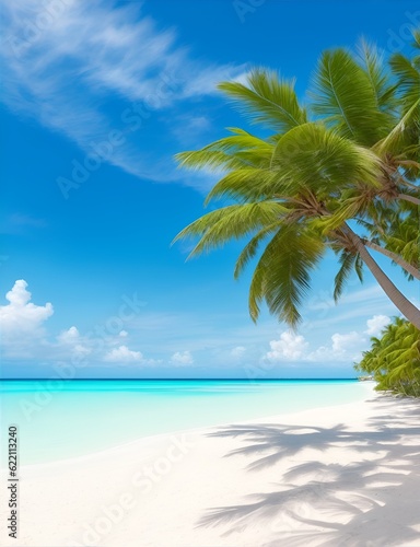 beach with palm trees © mo