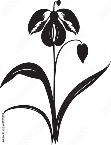 Ladys Slipper Black And White, Vector Template Set for Cutting and Printing