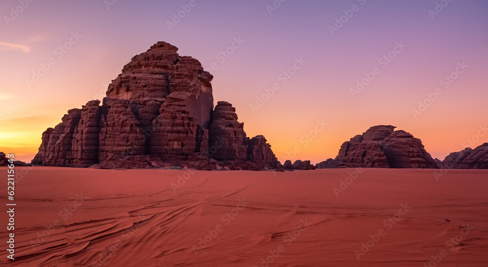beautiful mountains in the middle of a desert in high resolution