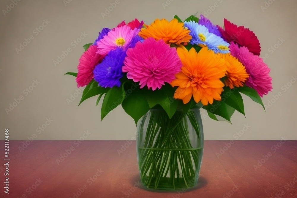 Beauty flowers vase - Genetaive art Beauty flowers vase - Genetaive art