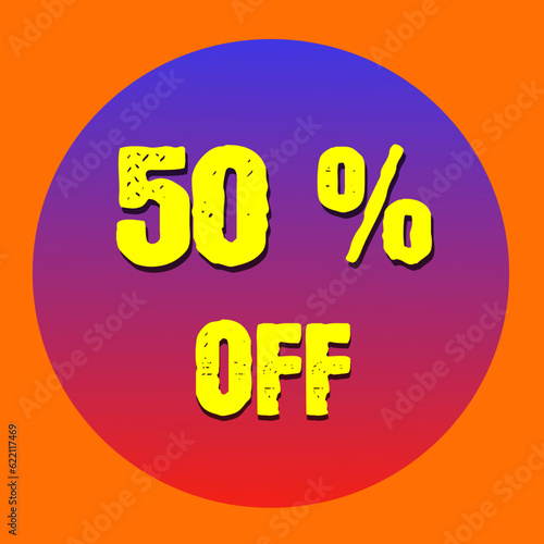 Fifty percent off - discount illustration