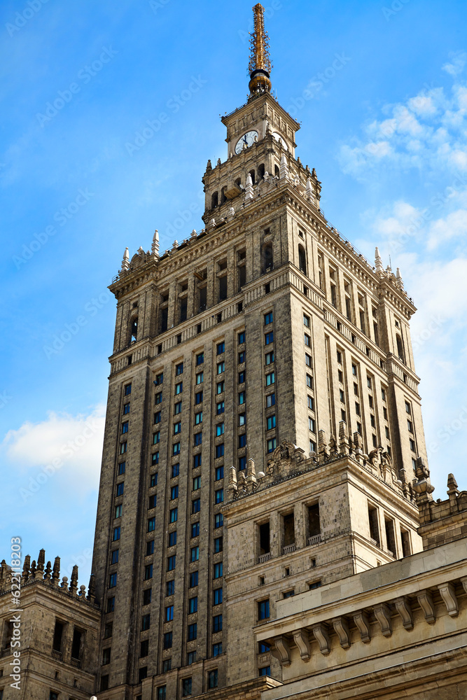 Palace of Culture and Science in Warsaw. Polish National Landmark.