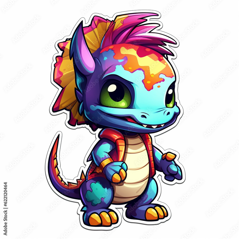 Obraz premium Cute Dragon. Generative AI.