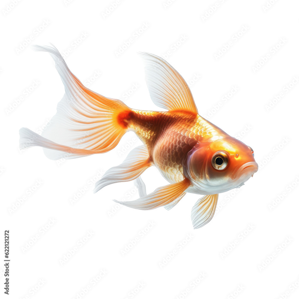 Goldfish, isolated on transparent background, PNG