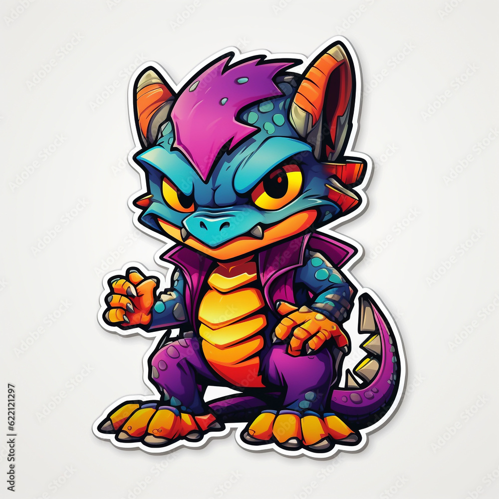 Obraz premium Cute Dragon. Generative AI. 