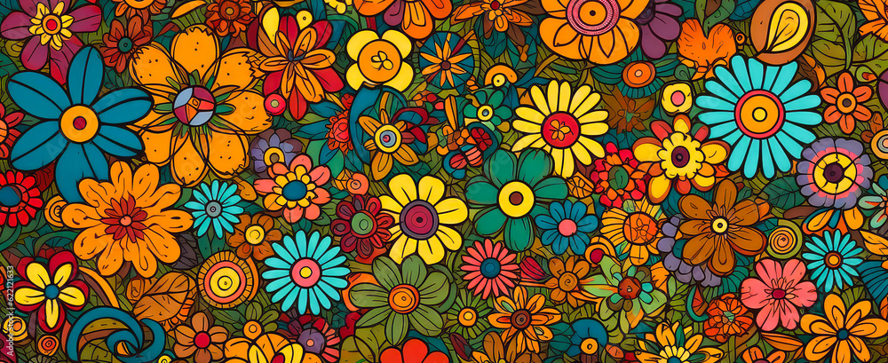 beautiful illustration of flowers with bright colors. Beautiful flowers for background. Flower background art. Post-processed generative AI beautiful illustration of flowers with bright colors. Beautiful flowers for background. Flower background art. Post-processed generative AI