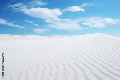 Generative AI. broad white sand background