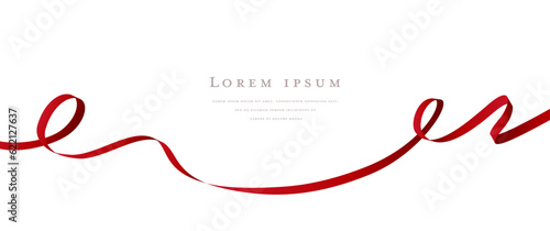 red ribbon design frame