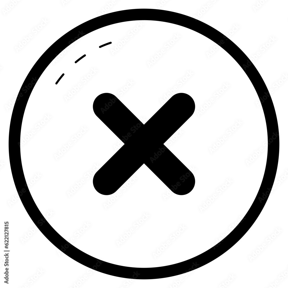 Fototapeta premium cancel icon