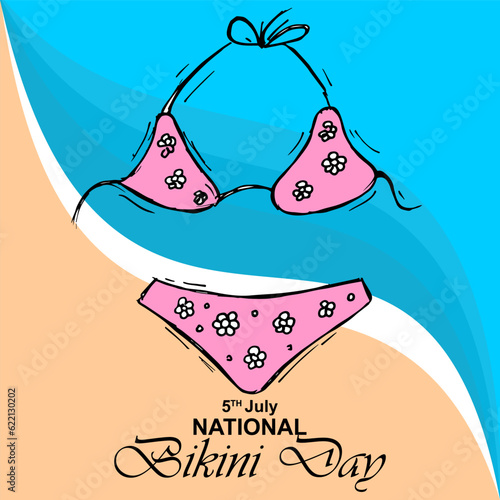 National Bikini Day, 5 July, Poster and Banner