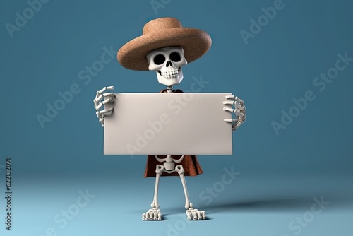 Cute Cartoon Skeleton Chara...