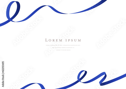 blue ribbon design frame