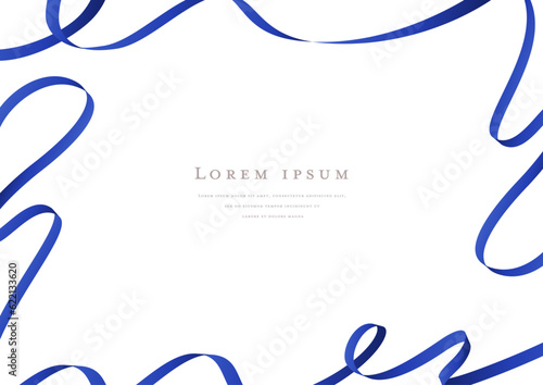 blue ribbon design frame
