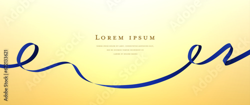 blue ribbon design frame